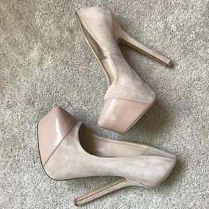 Tan platform pumps